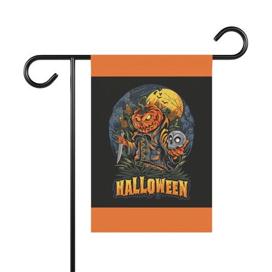 Halloween Garden Banner, Autumn Decor, Pumpkin Flag, Outdoor Halloween Decoration, Festive Yard Sign