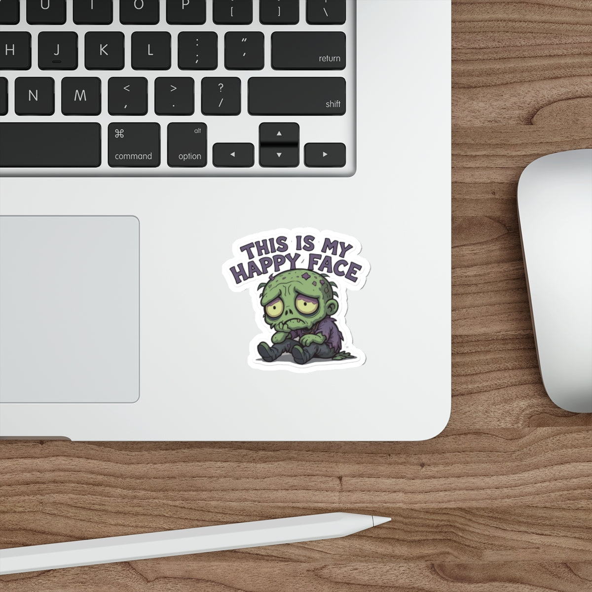 Zombie Humor Die-Cut Stickers - Quirky, Funny Surface Decor for Laptops, Water Bottles, Notebooks, Gifts & Halloween