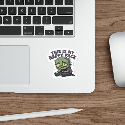 Zombie Humor Die-Cut Stickers - Quirky, Funny Surface Decor for Laptops, Water Bottles, Notebooks, Gifts & Halloween