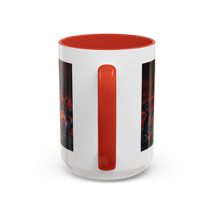 Halloween Pumpkin Accent Mug, Spooky Coffee Cup, Fall Decor, Trick or Treat Gift, Dark Themed Drinkware, Halloween 2023,