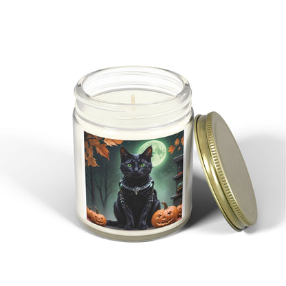 Halloween Cat Scented Candle, Cozy Home Decor, Gift for Cat Lovers, Fall Fragrance, Halloween Decoration, Aromatherapy Candle