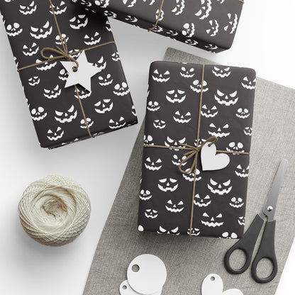 Spooky Halloween Wrapping Paper Roll, Unique Gift Wrap for Halloween Parties, Trick or Treat, Scary Decor, Ghostly Presents