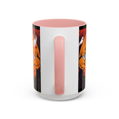 Spooky Halloween Coffee Mug - Perfect for Ghost Lovers and Fall Celebrations, Halloween Decor, Gift, Pumpkin Spice Season, Black Accent Mug