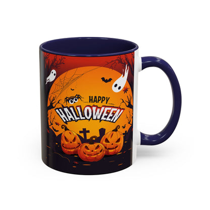 Spooky Halloween Coffee Mug - Perfect for Ghost Lovers and Fall Celebrations, Halloween Decor, Gift, Pumpkin Spice Season, Black Accent Mug