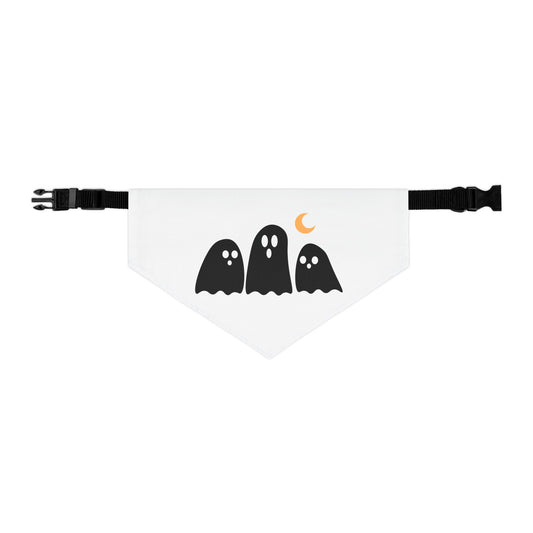 Halloween Pet Bandana Collar, Cute Ghost Design, Dog Accessories, Pet Costume, Spooky Season, Holiday Wear, Gifts for Pet Lovers