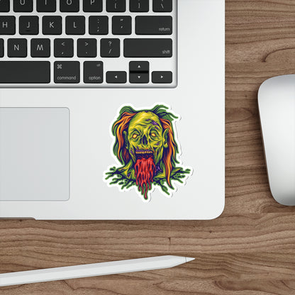 Spooky Zombie Die-Cut Stickers | Halloween Decor, Laptop Stickers, Horror Gifts, Eco-Friendly Stickers, Party Favors