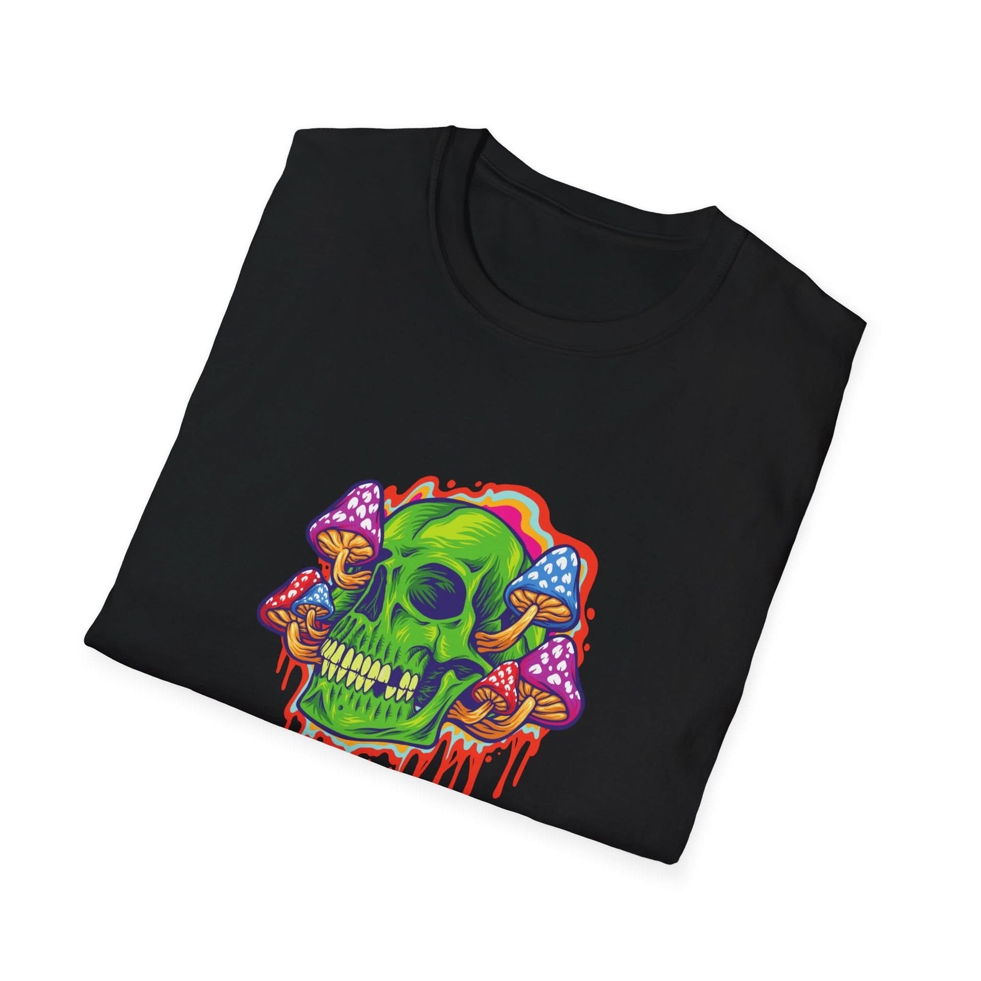 Psychedelic Skull with Mushrooms - Mleem