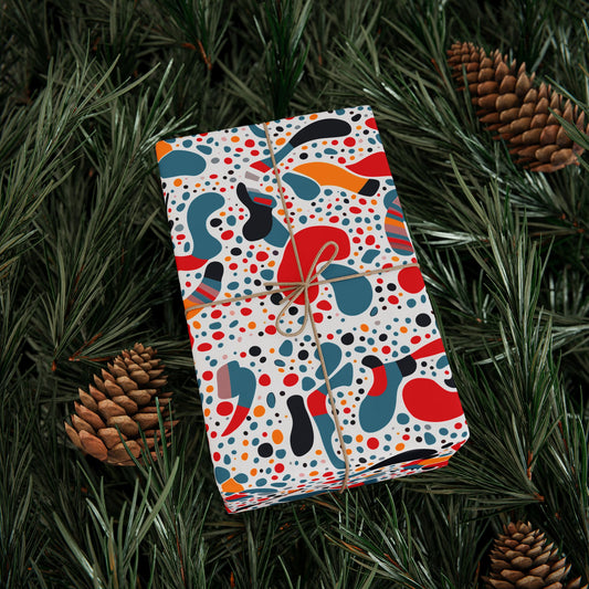 Vibrant Gift Wrapping Paper, Colorful Wrap for Birthdays, Holidays, Parties, Eco-friendly Roll for Presents, Unique Gift Wrap
