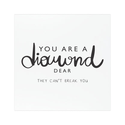 Inspirational Car Magnets - "You Are a Diamond Dear" - Motivational Decor for Vehicles, Gifts for Friends, Empowerment