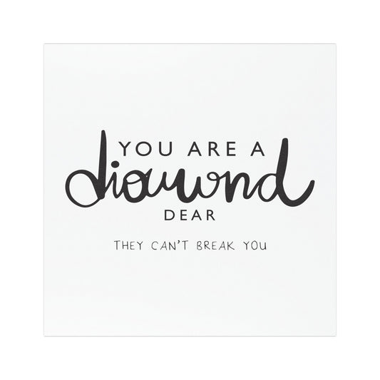Inspirational Car Magnets - "You Are a Diamond Dear" - Motivational Decor for Vehicles, Gifts for Friends, Empowerment
