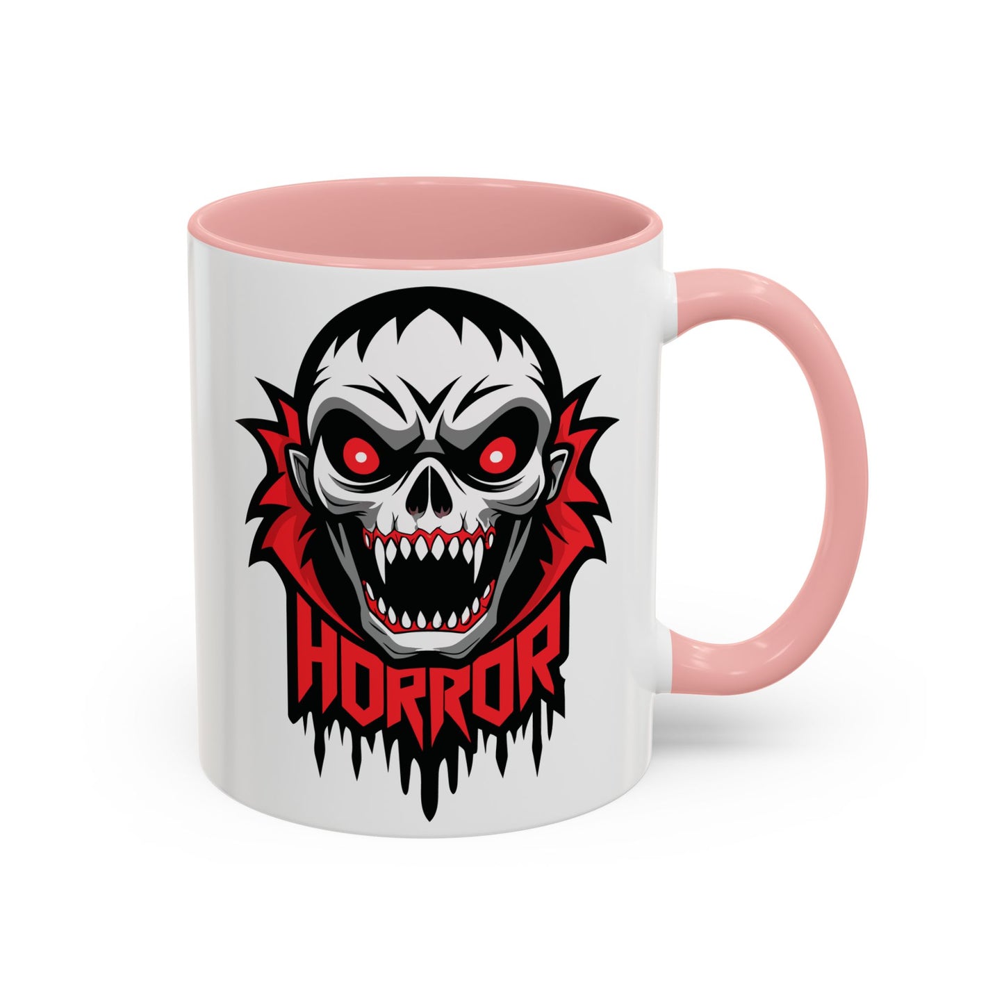 Horror-Themed Coffee Mug, Unique Gift for Halloween Lovers, Scary Decor, Black Accented Mug, Gothic Drinkware, Spooky Kitchenware