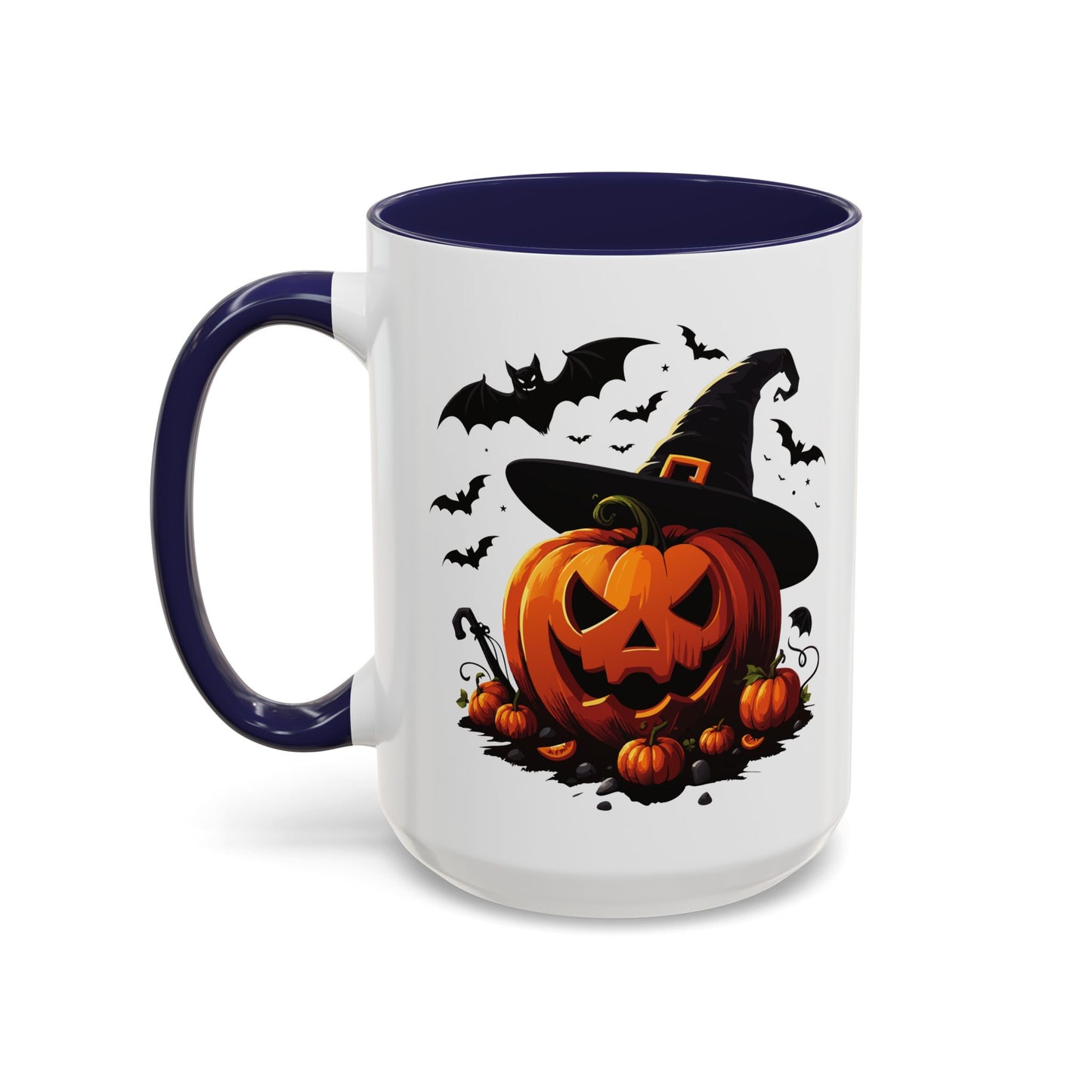 Halloween Pumpkin Accent Coffee Mug – Perfect for Fall, Autumn, Spooky Season, Gift for Coffee Lovers, Home Decor