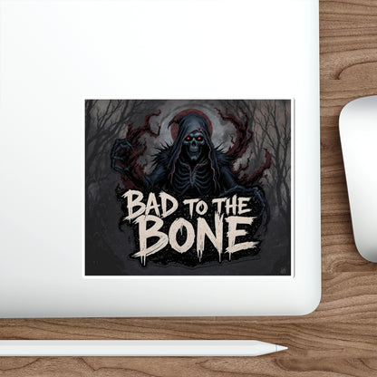 Bad to the Bone Die-Cut Stickers | Edgy Skull Decor, Laptop Decorations, Halloween Party Favors, Punk Aesthetic Accessories, Gift Stickers