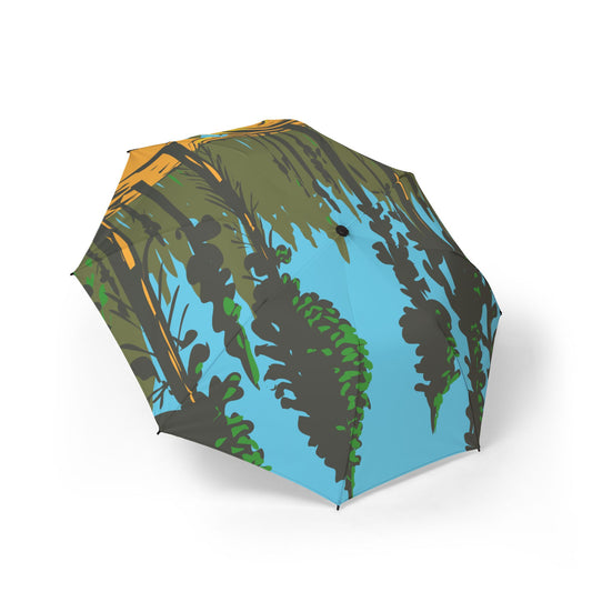 Tropical Foldable Umbrella | Stylish Sunshade, Compact Rain Gear, Travel Umbrella, Beach Accessory, Unique Gift for Nature Lovers