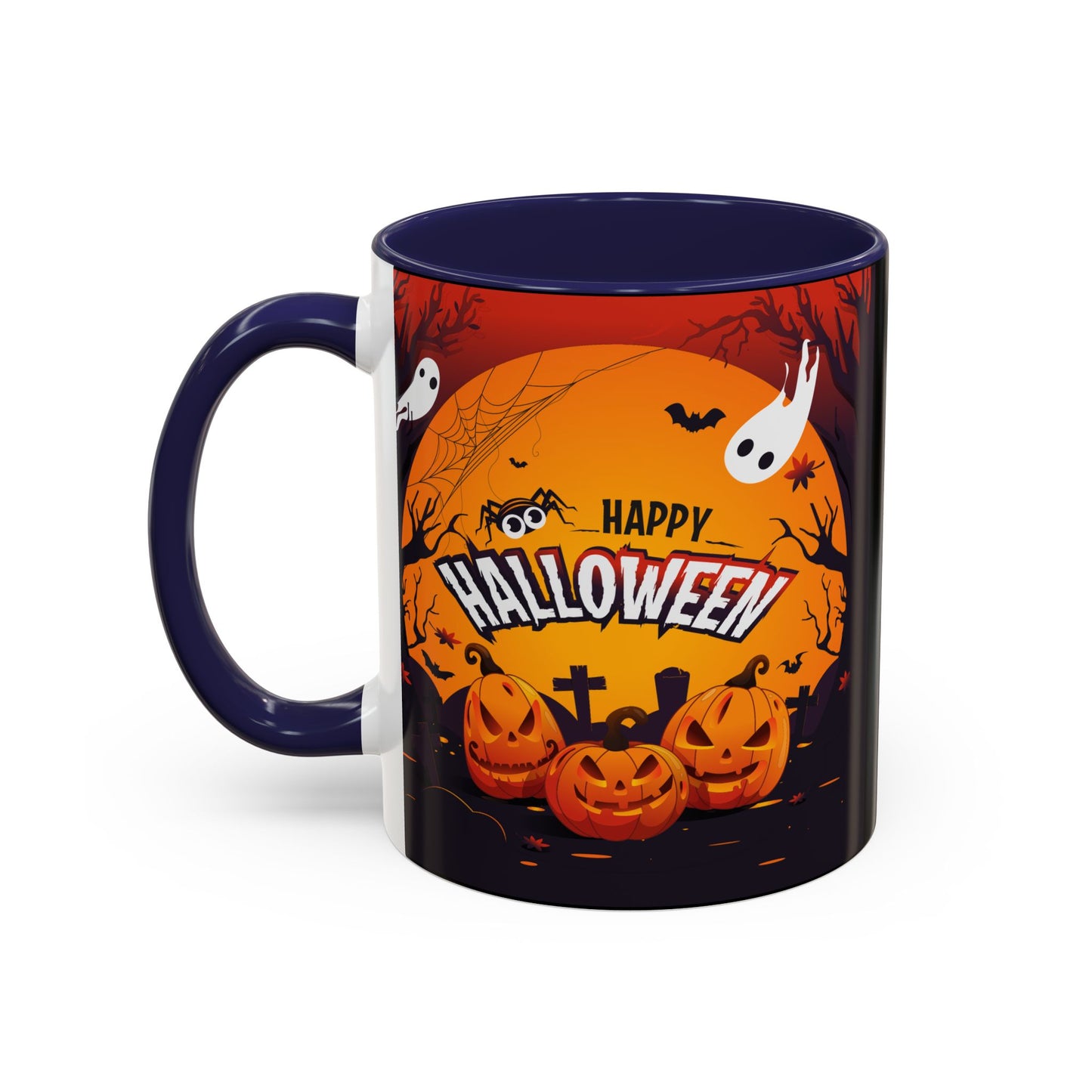 Spooky Halloween Coffee Mug - Perfect for Ghost Lovers and Fall Celebrations, Halloween Decor, Gift, Pumpkin Spice Season, Black Accent Mug