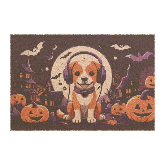 Halloween Dog Coaster Doormat, Spooky Welcome Mat, Pet Lover Gift, Dog Decor, Fall Home Decoration