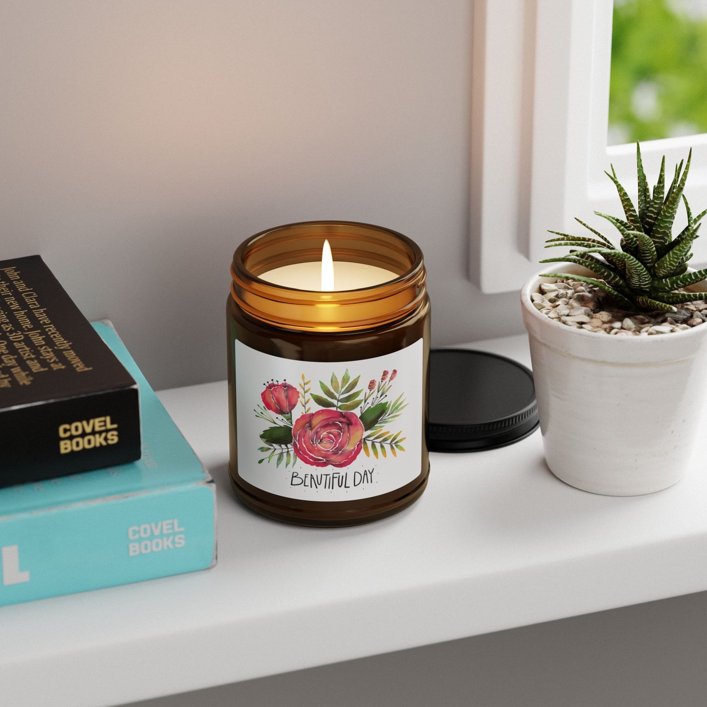 Scented Soy Candle | Floral Home Decor, Eco-Friendly, Aromatherapy