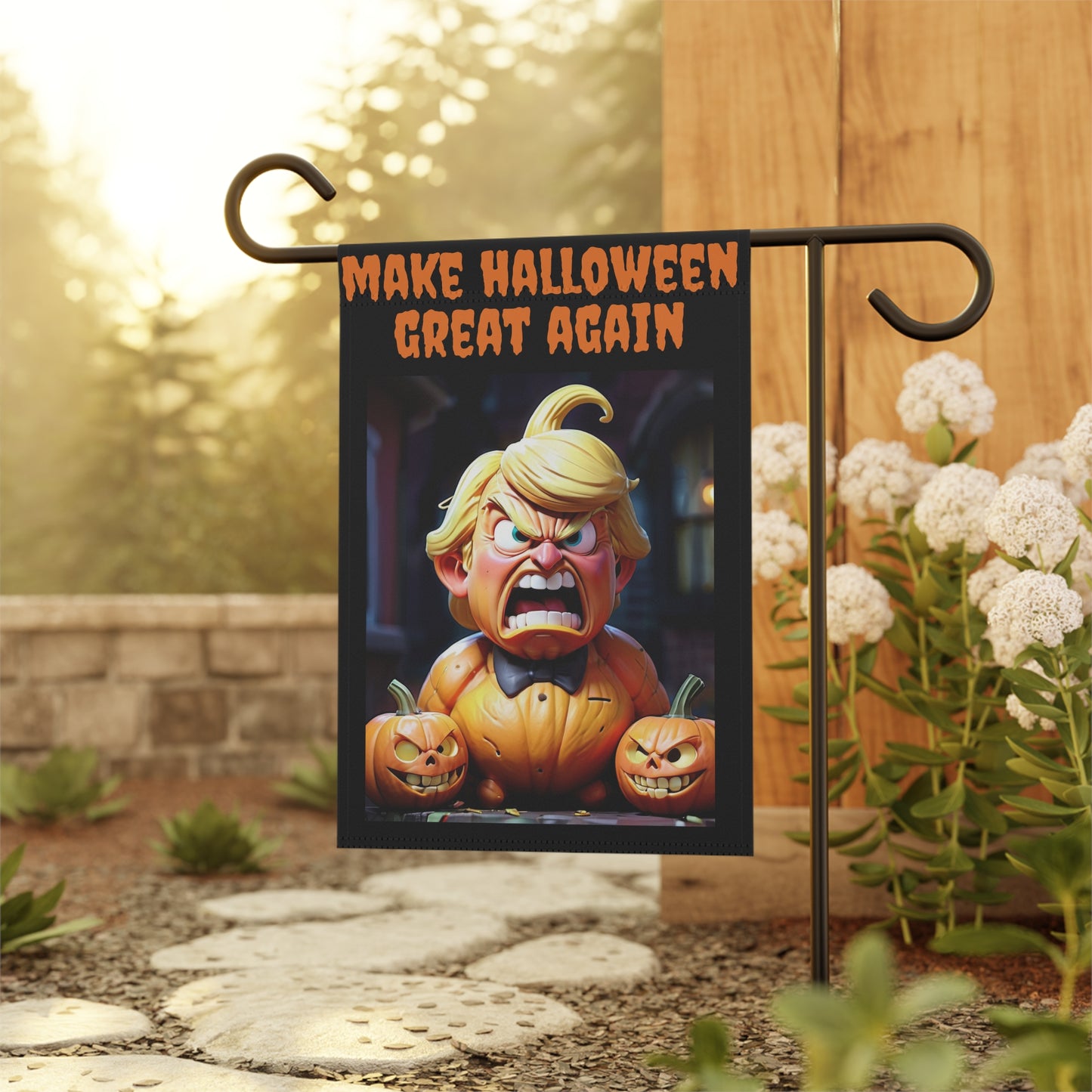 Halloween Garden Banner, Spooky House Décor, Fall Yard Sign, Halloween Decoration, Funny Pumpkin Banner, Outdoor Halloween Festivities