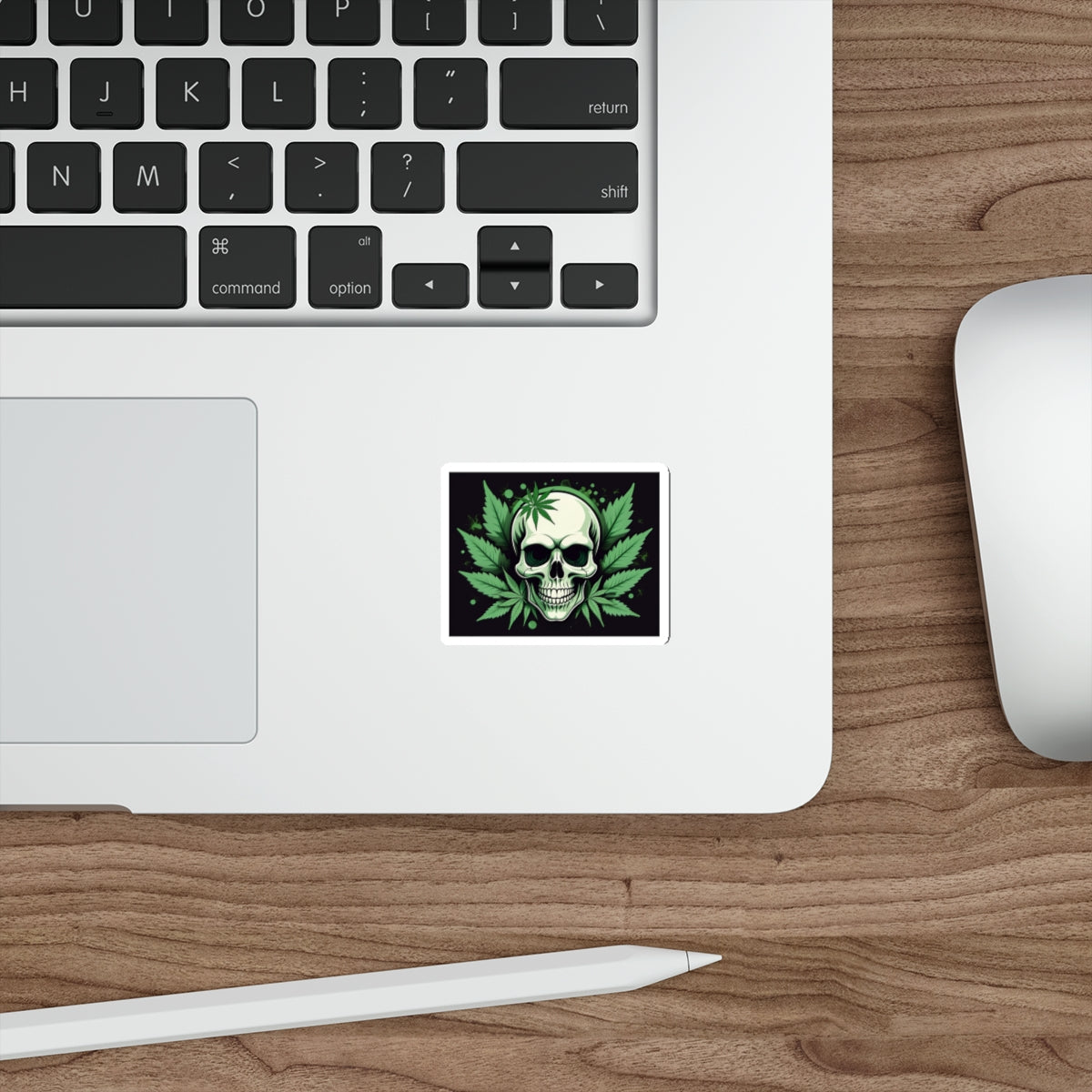 Green Skull Die-Cut Stickers, Gothic Decor, Laptop Accessories, Halloween Party Favor, Unique Gifts for Friends