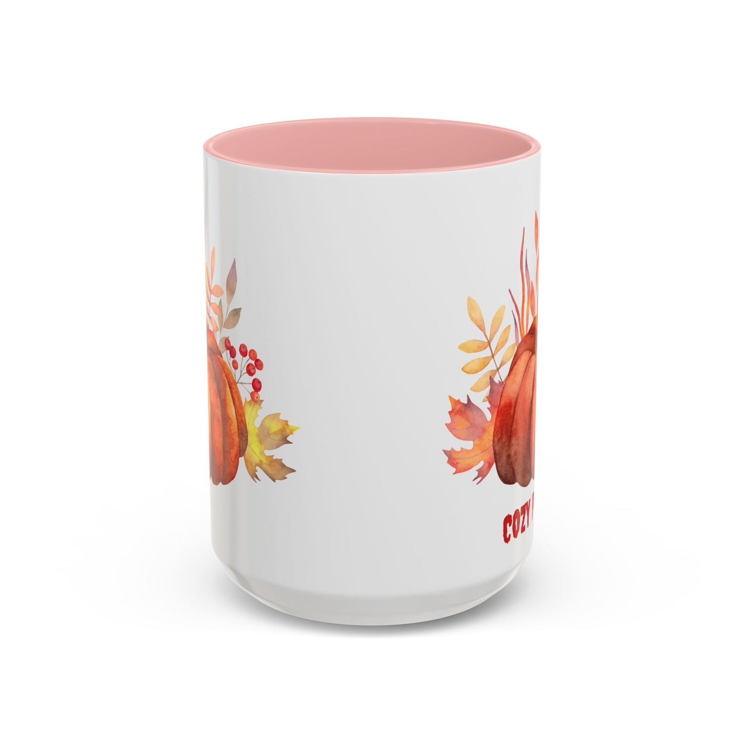 Cozy Pumpkin Accent Coffee Mug | Fall Decor, Gift for Autumn Lovers, Thanksgiving Mug, Pumpkin Spice Latte Cup, Holiday Drinkware