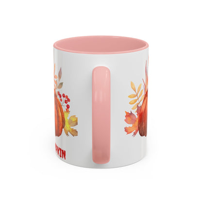 Cozy Pumpkin Accent Coffee Mug | Fall Decor, Gift for Autumn Lovers, Thanksgiving Mug, Pumpkin Spice Latte Cup, Holiday Drinkware