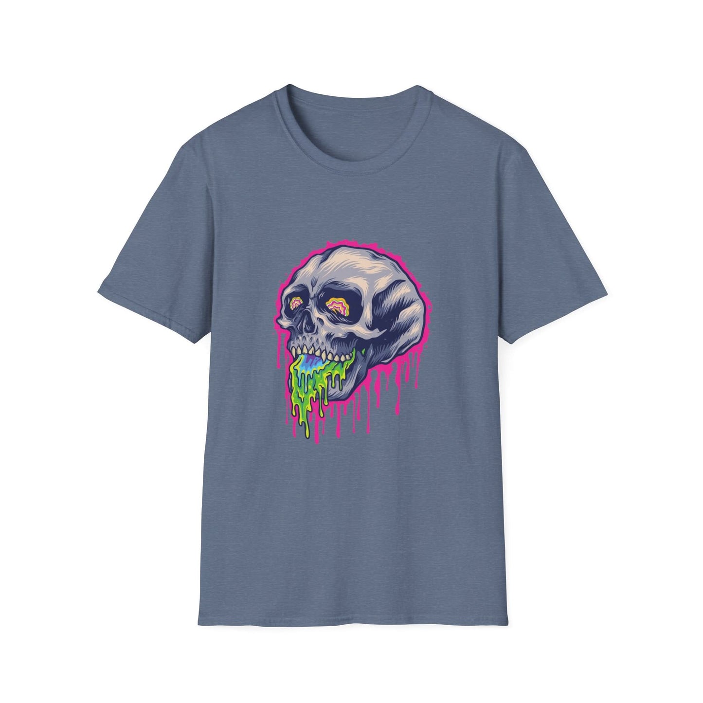 Scary Colorful Stone Skull - Mleem