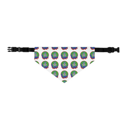Pet Bandana Collar with Colorful Monster Design - Cute Dog Accessory for Halloween, Pet Costume, Dog Fashion, Dog Party, Puppy Gift