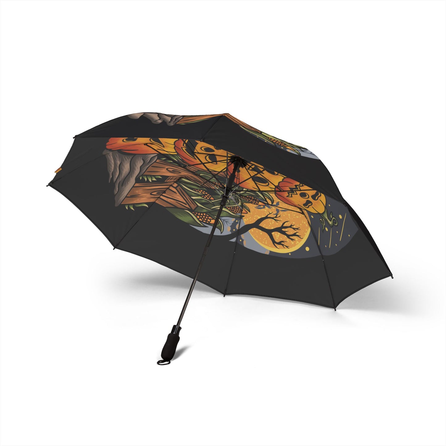 Halloween Pumpkin Design Umbrella | Foldable Rain Gear for Autumn, Cute Gift for Kids and Adults, Fun Outdoor Accessory