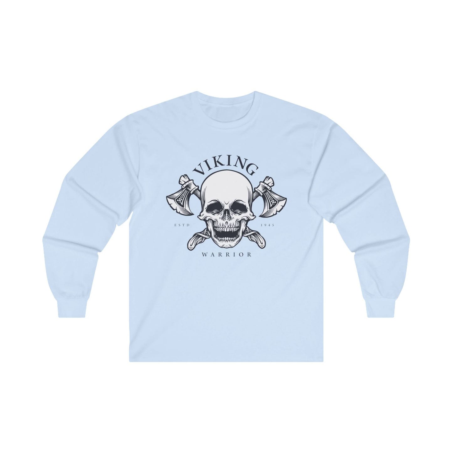 Viking Head Skull With Axe - Mleem
