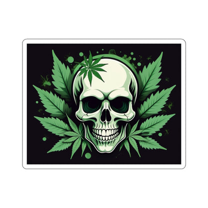 Green Skull Die-Cut Stickers, Gothic Decor, Laptop Accessories, Halloween Party Favor, Unique Gifts for Friends