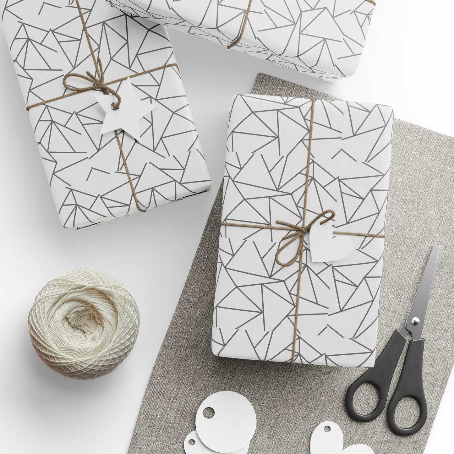 Stylish Geometric Wrapping Paper, Modern Gift Wrap, Minimalist Birthday, Holiday Packaging, Unique Present Decor, Craft Supplies