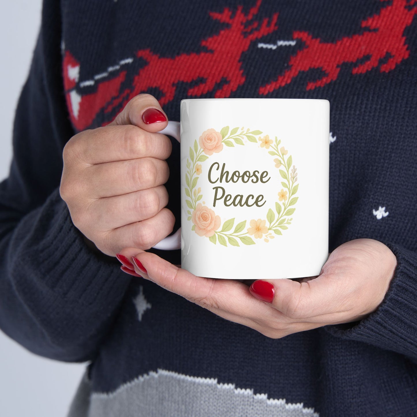 Floral Design Ceramic Mug
