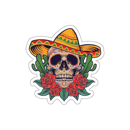 Vibrant Sugar Skull Stickers | Dia de los Muertos Decor, Mexican Culture Art, Laptop Decor, Gift for Halloween, Party Supplies