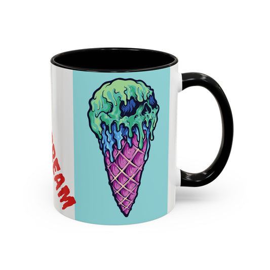 Creepy Ice Cream Mug - Perfect for Halloween, Unique Gift for Coffee Lovers, Spooky Decor, Creepscream Design, Fun Kitchenware