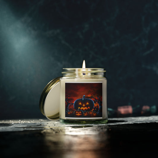 Halloween Pumpkin Scented Candle | Coconut Apricot Wax | Fall Decor, Spooky Night, Autumn Gift, Home Fragrance, Jack-O'-Lantern