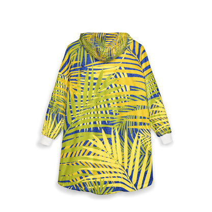 Tropical Hooded Blanket, Cozy Wearable Blanket