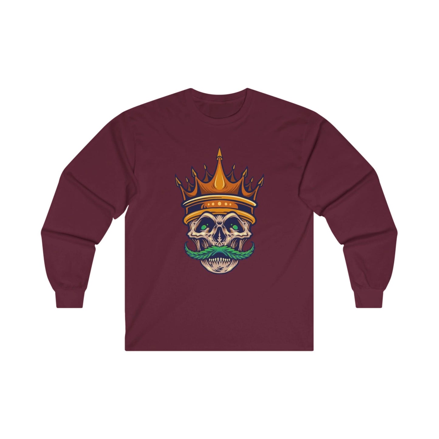Gold Crown With Weed Mustache - Mleem