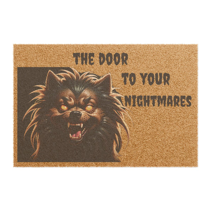 Spooky Wolf Doormat, Halloween Decor, Home Welcome Mat, Funny Door Mat, Gothic Entryway Rug