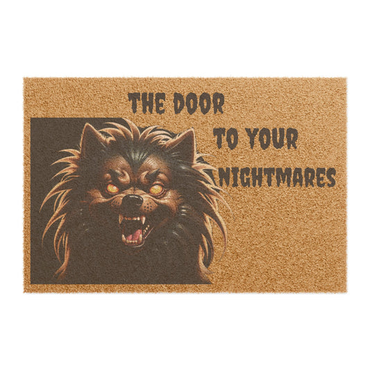Spooky Wolf Doormat, Halloween Decor, Home Welcome Mat, Funny Door Mat, Gothic Entryway Rug