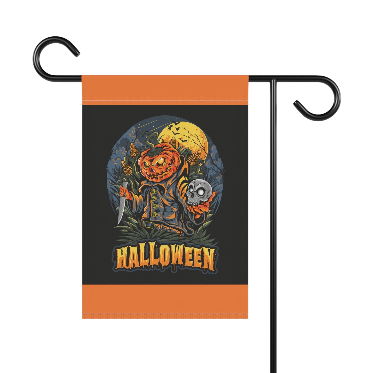 Halloween Garden Banner, Autumn Decor, Pumpkin Flag, Outdoor Halloween Decoration, Festive Yard Sign