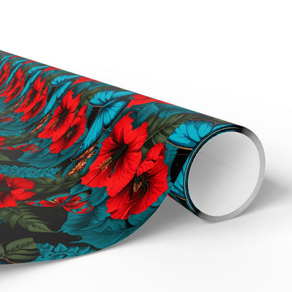 Vibrant Floral Wrapping Paper, Gift Wrap for Birthdays, Holidays, Celebrations, Unique Home Decor, Craft Projects