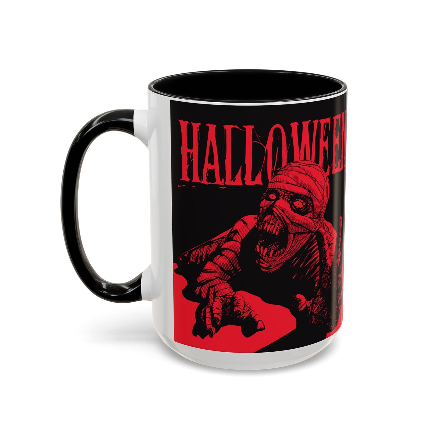 Halloween Accent Coffee Mug | Spooky Coffee Cup for Halloween Lovers, Trick or Treat Mug, Horror Decor, Gift for Fans