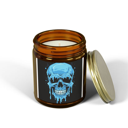 Chilling Skull Scented Candle - Coconut Apricot Wax, Dark Aesthetic Gifts, Home Decor, Occult Candles, Halloween Decor