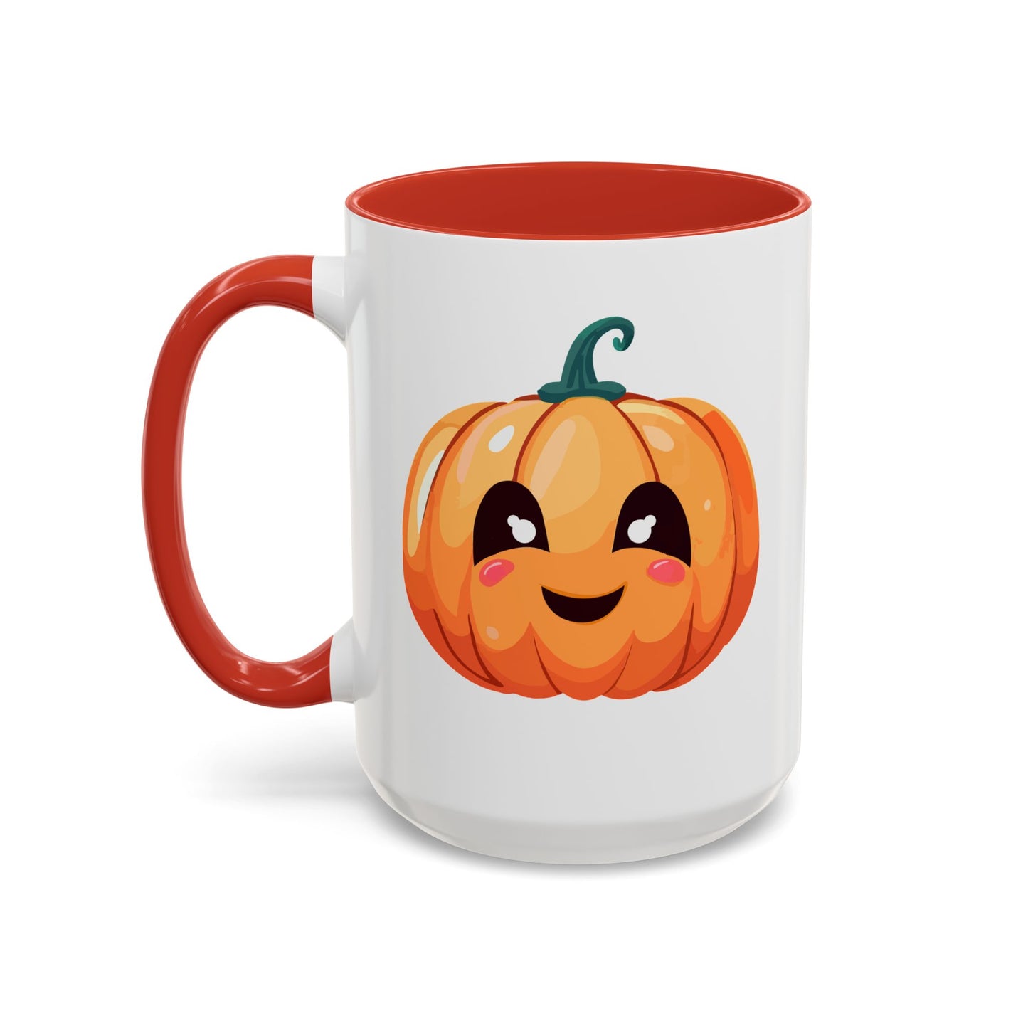 Cute Pumpkin Accent Coffee Mug for Fall, Halloween Decor, Gift for Coffee Lovers, Autumn Kitchenware, Seasonal Drinkware