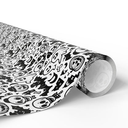 Stylish Wrapping Paper for Unique Gifts, Skull Print Gift Wrap, Halloween Party Supplies, Eco-Friendly Gift Wrapping, Home Decor Accent