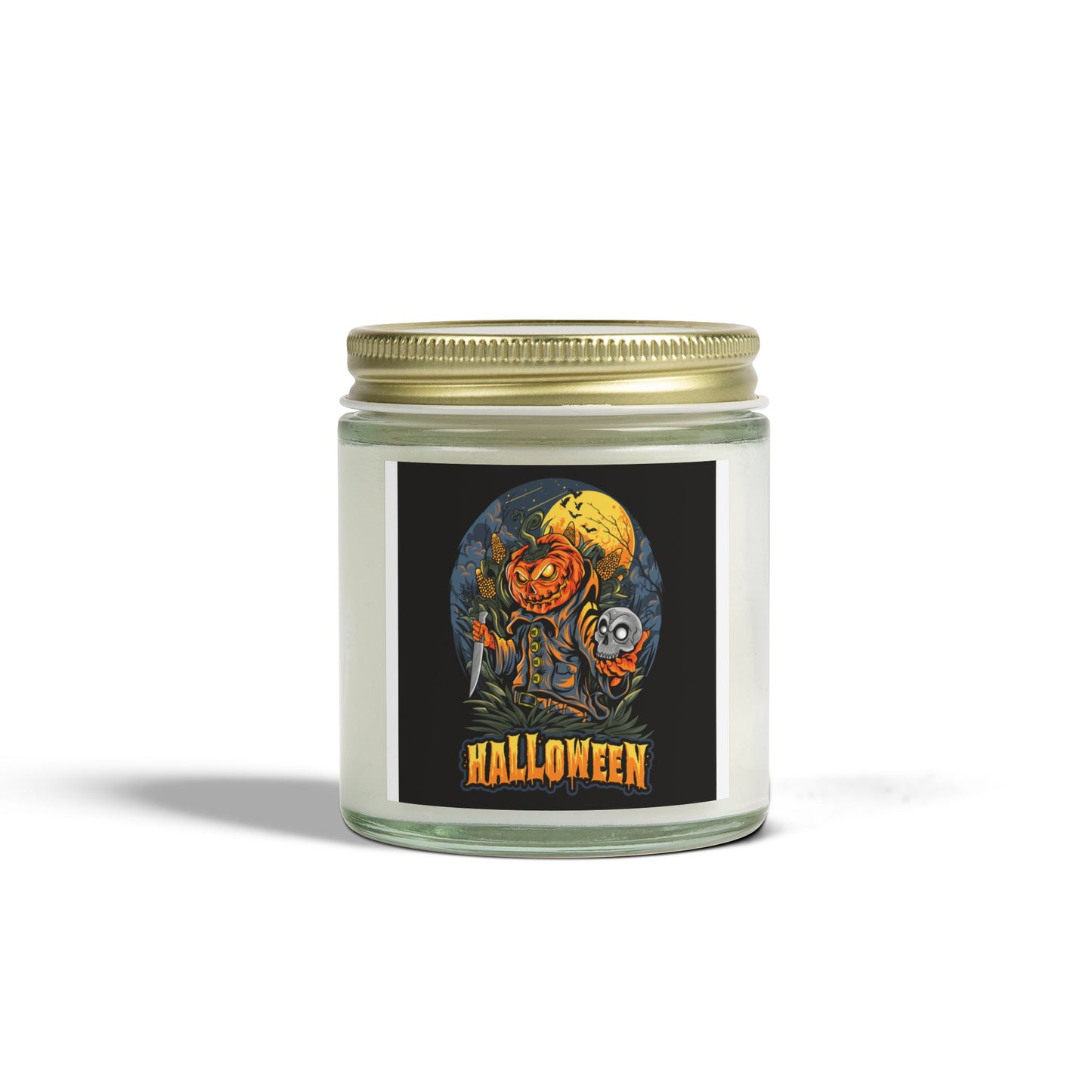 Halloween Scented Candles - Coconut Apricot Wax, Fall Decor, Spooky Room Fragrance, October Gifts, Home Ambiance
