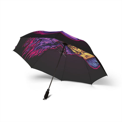 Gothic Art Umbrella, Unique Foldable Umbrella, Zombie Design Umbrella, Cool Gift for Halloween, Edgy Rain Accessory