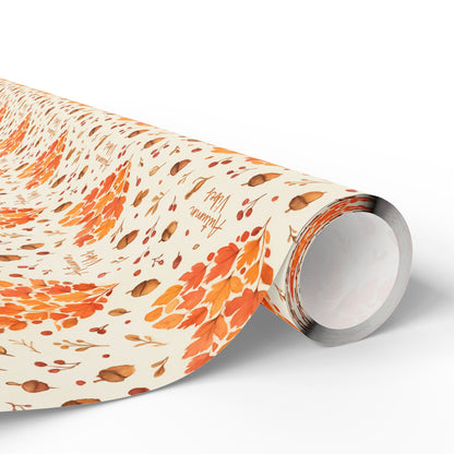 Autumn-Inspired Wrapping Papers, Eco-Friendly Gift Wrap, Fall Floral Design, Perfect for Thanksgiving, Birthdays, Holiday Celebrations