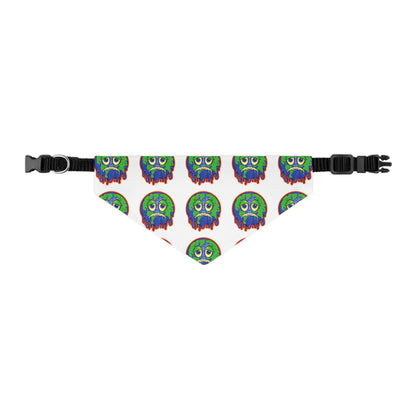 Pet Bandana Collar with Colorful Monster Design - Cute Dog Accessory for Halloween, Pet Costume, Dog Fashion, Dog Party, Puppy Gift