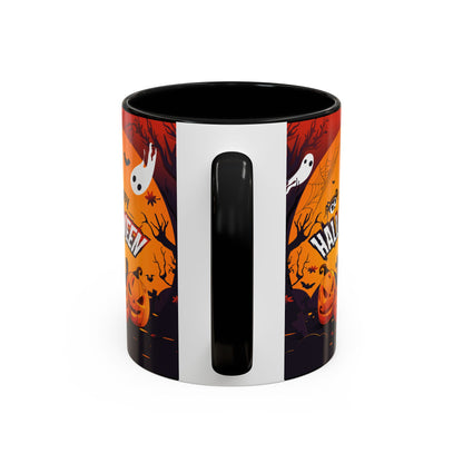 Spooky Halloween Coffee Mug - Perfect for Ghost Lovers and Fall Celebrations, Halloween Decor, Gift, Pumpkin Spice Season, Black Accent Mug